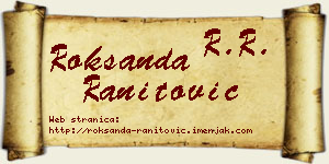 Roksanda Ranitović vizit kartica